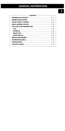 Suzuki XF650 Freewind Service Manual - Comprehensive Guide for Maintenance and Repair Preview image 5