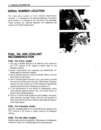 Suzuki VX800 Motorcycle Service Manual (1991-1993) Preview image 4