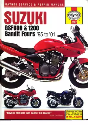 1995-2001 Suzuki GSF600S Bandit GSF600 service & repair manual