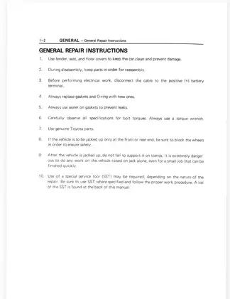 Toyota Coaster and Land Cruiser Engine Repair Manual (BU20, BB10) Preview image 5