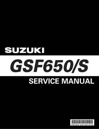 2005-2006 Suzuki GSF650, GSF650S Bandit service manual Preview image 1