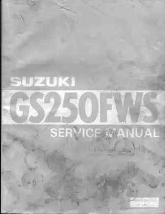 Suzuki GS250FWS Motorcycle Service Manual (1990) - Ultimate Repair Guide Preview image 1