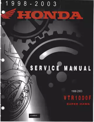 1998-2003 Honda VTR1000F, VTR1000, Superhawk, Firestorm service manual