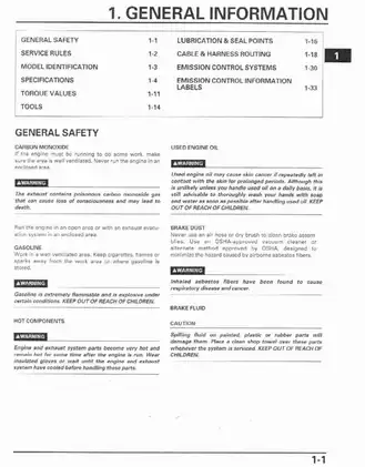 1998-2003 Honda VTR1000F, VTR1000, Superhawk, Firestorm service manual Preview image 3