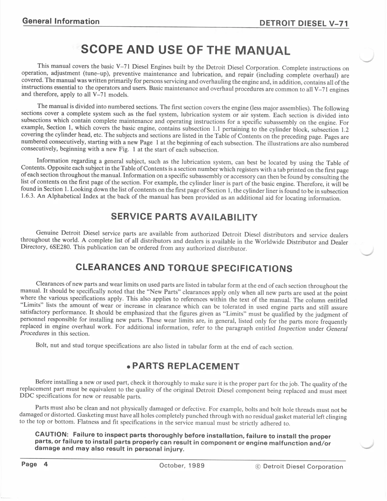 Detroit diesel engine V-71 series service manual Preview image 5
