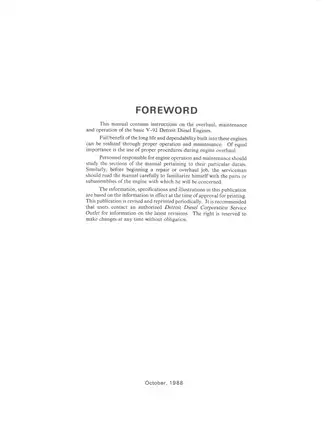 Detroit diesel engine V-92 series service manual