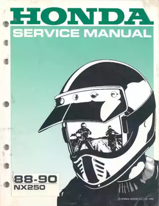 Honda NX250 Service Manual - Comprehensive Repair Guide Preview image 1