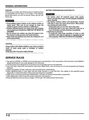 2000-2002 Honda CBR900RR, 929, CBR900, FireBlade service manual Preview image 4