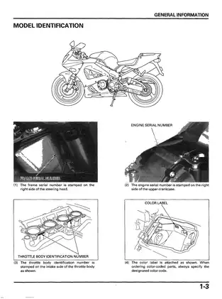 2000-2002 Honda CBR900RR, 929, CBR900, FireBlade service manual Preview image 5