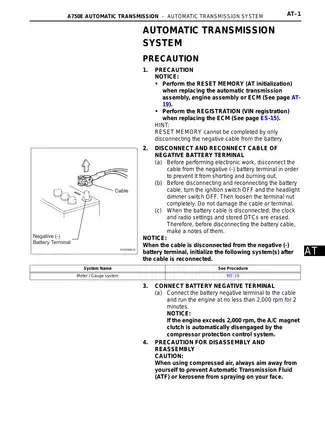 2007 Toyota FJ Land Cruiser Automatic Transmission System manual