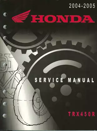 2004-2005 Honda TRX450R, TRX450 service manual
