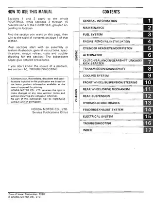 Complete Service Manual for Honda TRX 250R Fourtrax (1986-1988) Preview image 3