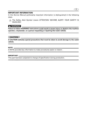Yamaha WaveRunner GP1200R Service Manual - Complete Guide for Maintenance and Repairs Preview image 4