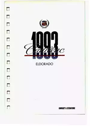 Comprehensive Cadillac Eldorado Owner's Manual (1992 Edition)