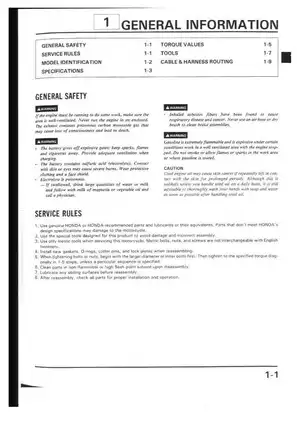 1988-1993 Honda NX250 repair, service and shop manual Preview image 3