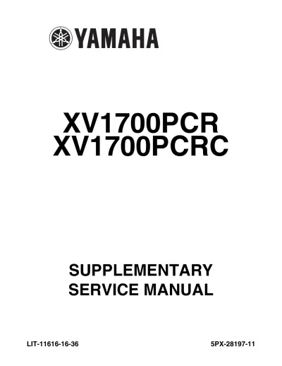 Preview: 2002 Yamaha XV1700PCR, XV1700PCRC Road Star Warrior Service Manual (P/N LIT-11616-15-37, LIT-11616-16-36)