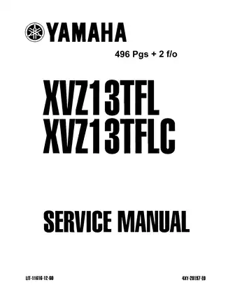 1999-2007 Yamaha XVZ13 Royal Star + Venture service manual Preview image 1