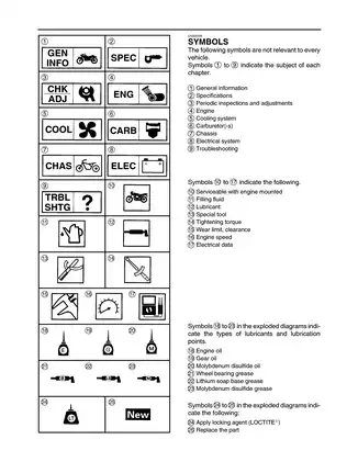 Yamaha 1999-2007 Yamaha XVZ13 Royal Star + Venture service manual manual preview page 5 - thumbnail