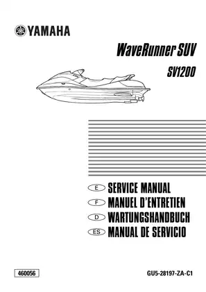2000-2004 Yamaha SUV SV1200 Waverunner service manual