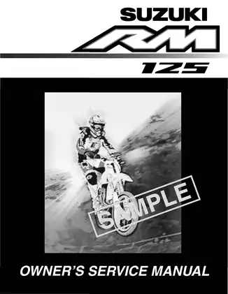 2004-2007 Suzuki RM125 owner´s service manual Preview image 1