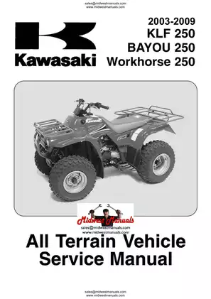 2003-2009 Kawasaki Bayou 250, KLF250 service manual Preview image 1