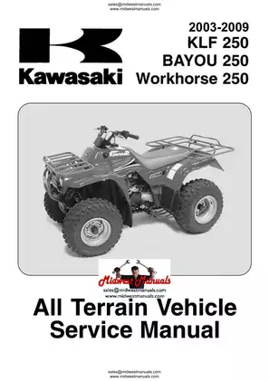 Kawasaki Bayou 250 All Terrain Vehicle Service Manual (2003-2009)