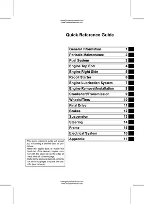 2003-2009 Kawasaki Bayou 250, KLF250 service manual Preview image 3