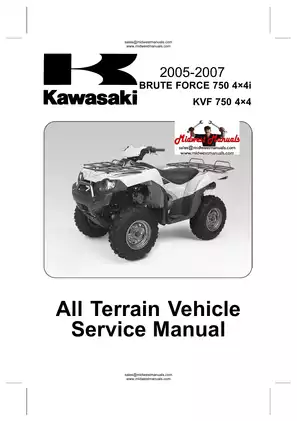 2005-2007 Kawasaki KVF 750, Brute Force 750 4x4 service manual Preview image 1