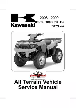 2008-2009 Kawasaki Brute Force 7504 ATV service manual Preview image 1