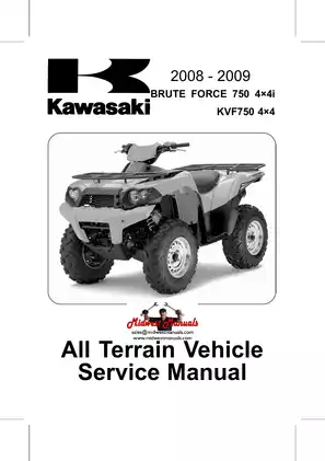 Kawasaki Brute Force 750 4x4 Service Manual (2008-2009)