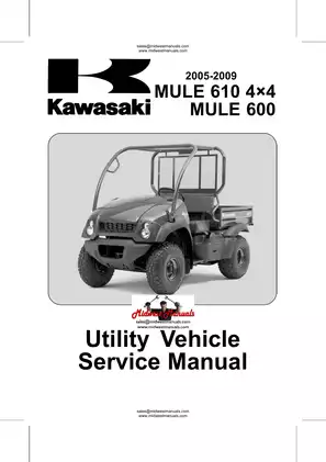 Kawasaki Mule 600, 610 UTV service manual Preview image 1