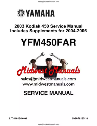Yamaha 2003 Kodiak 450 Service Manual - Comprehensive Repair Guide