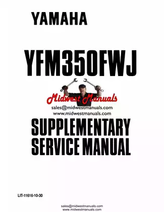 1987-1999 Yamaha Big Bear 350 4x4 ATV service manual Preview image 2