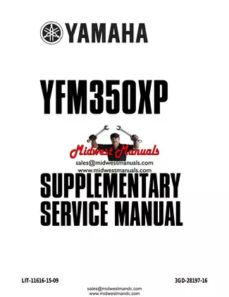 Yamaha YFM350S Supplementary Service Manual (2004 Edition) Preview image 1