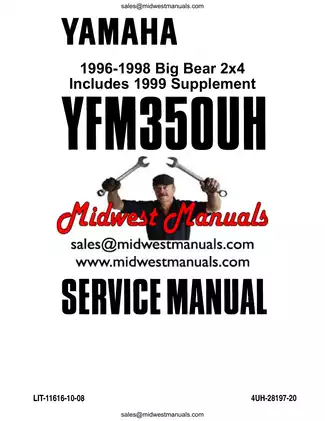 1996-1999 Yamaha Big Bear 350 service manual Preview image 1