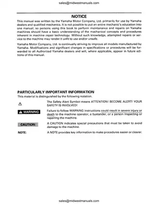 Yamaha Big Bear 2x4 Service Manual (1996-1998) - Comprehensive Repair Guide Preview image 3