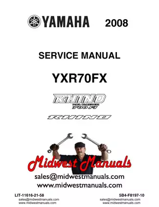 2008 Yamaha Rhino 700 EFI ATV YXR70FX service manual Preview image 1