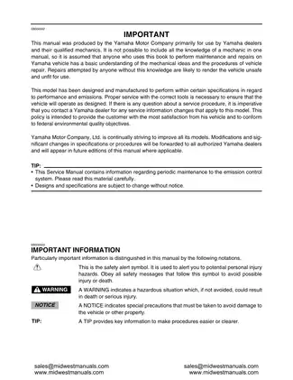 2008 Yamaha YXR/OFX Service Manual – Complete Maintenance & Repair Guide Preview image 3