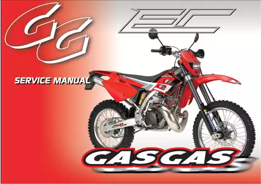 GAS GAS EC 125/200/250/300 Enduro Motorcycle Service Manual (2003)