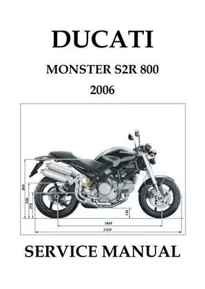 2006 Ducati Monster S2R 800, 800 Dark service manual