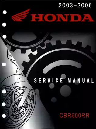 2003-2006 Honda CBR600RR service manual Preview image 1