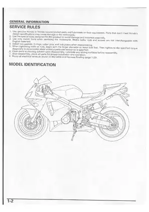 2003-2006 Honda CBR600RR service manual Preview image 3