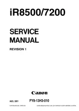 2001 Canon iR8500 / iR7200 Factory Service Manual (P/N FY8-13H3-010) – preview page 1