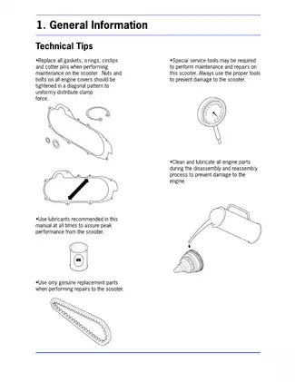 Chinese GY6, QMB 50cc scooter service & repair manual Preview image 5