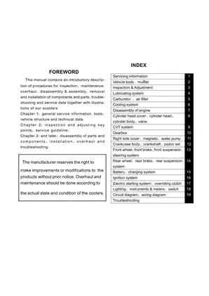 Comprehensive Manual for CHINESE GY6 150cc Scooter Service & Repair Preview image 3