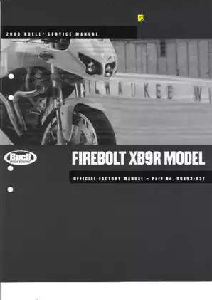 2003-2007 Buell Firebolt XB9R factory service manual Preview image 1