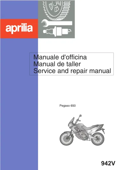 Preview: Aprilia Pegaso 650 1997  Factory Service Manual (P/N 942V)