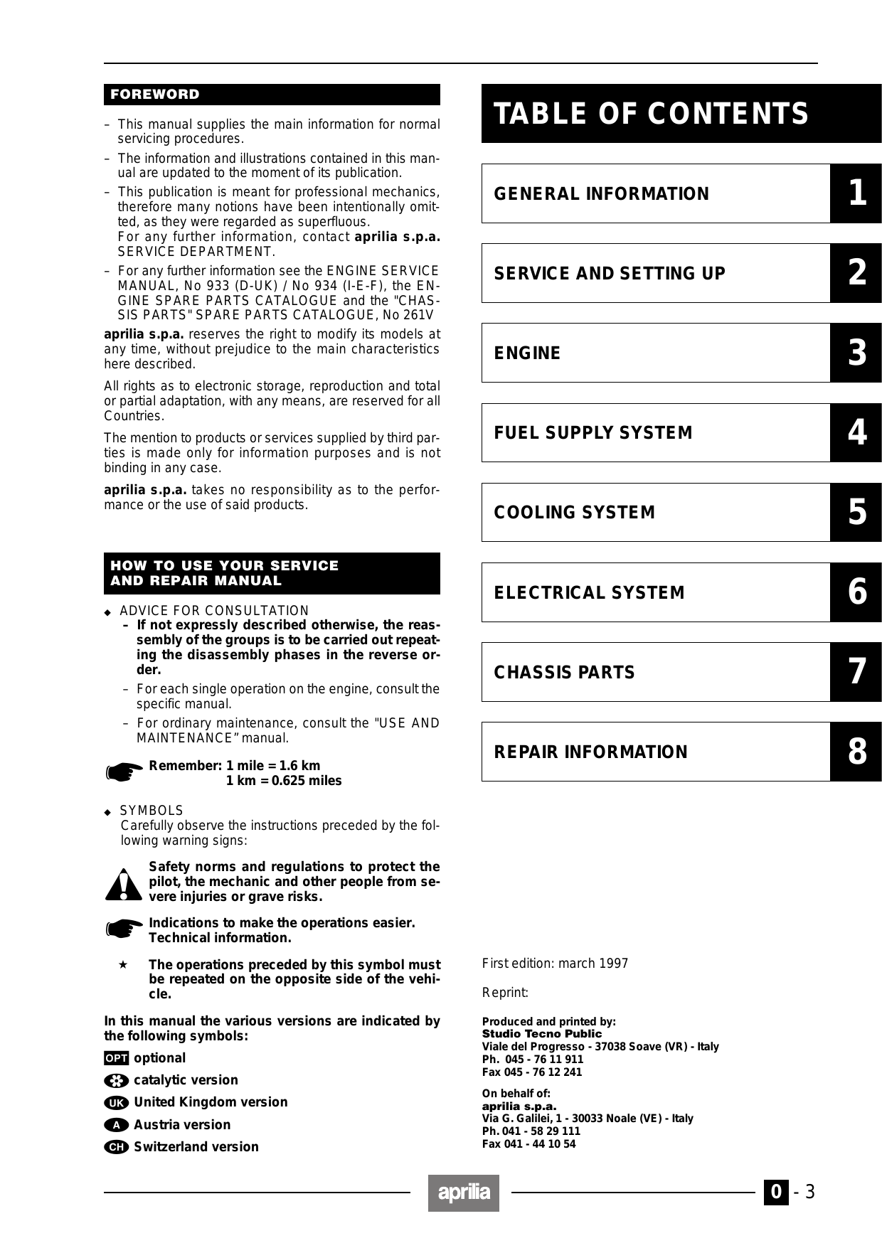 1997-1999 Aprilia Pegaso 650 repair, service manual Preview image 2