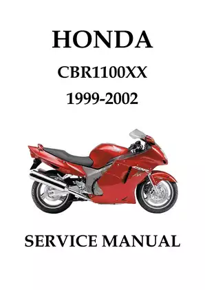 1999-2002 Honda CBR1100XX, CBR1100 Super Blackbird service manual