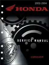 Honda CBR954RR Fireblade (954cc 4-cylinder) 2002–2004 Service Manual (P/N 61MCJ31) – preview page 1